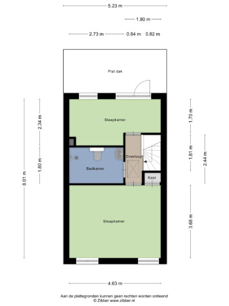 vroomstraat 9, haarlem – plattegrond 2